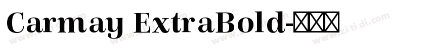 Carmay ExtraBold字体转换
